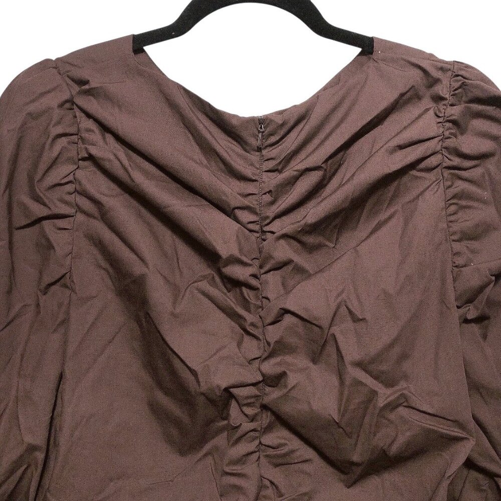 Asos Design Solid Dark Brown Round Neck Long Slee… - image 8